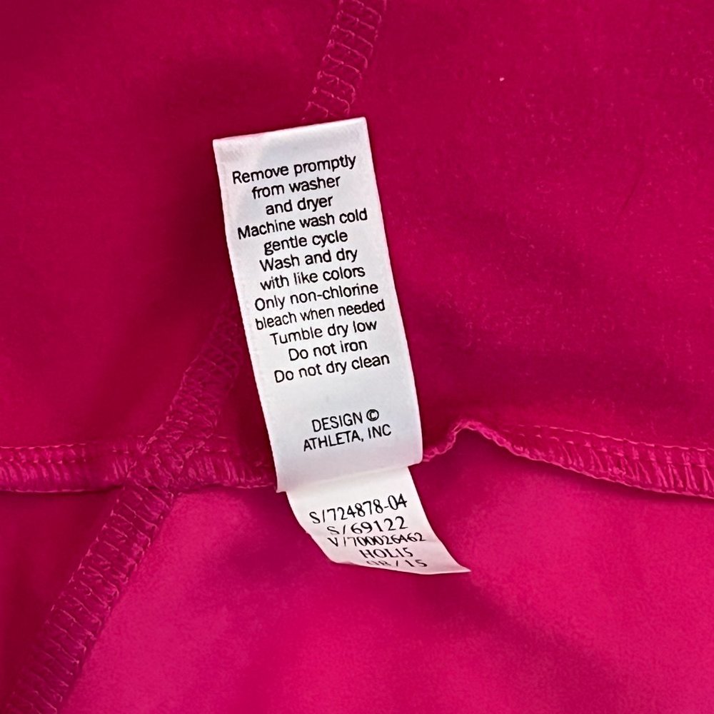 Athleta Womens Turtleneck XXS Pink Plush Tech 3.0 Mock Neck 1/2 Zip Pullover - Picture 16 of 16